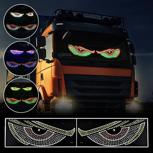 USB Devil Eyes LED Matrix Car Window Light