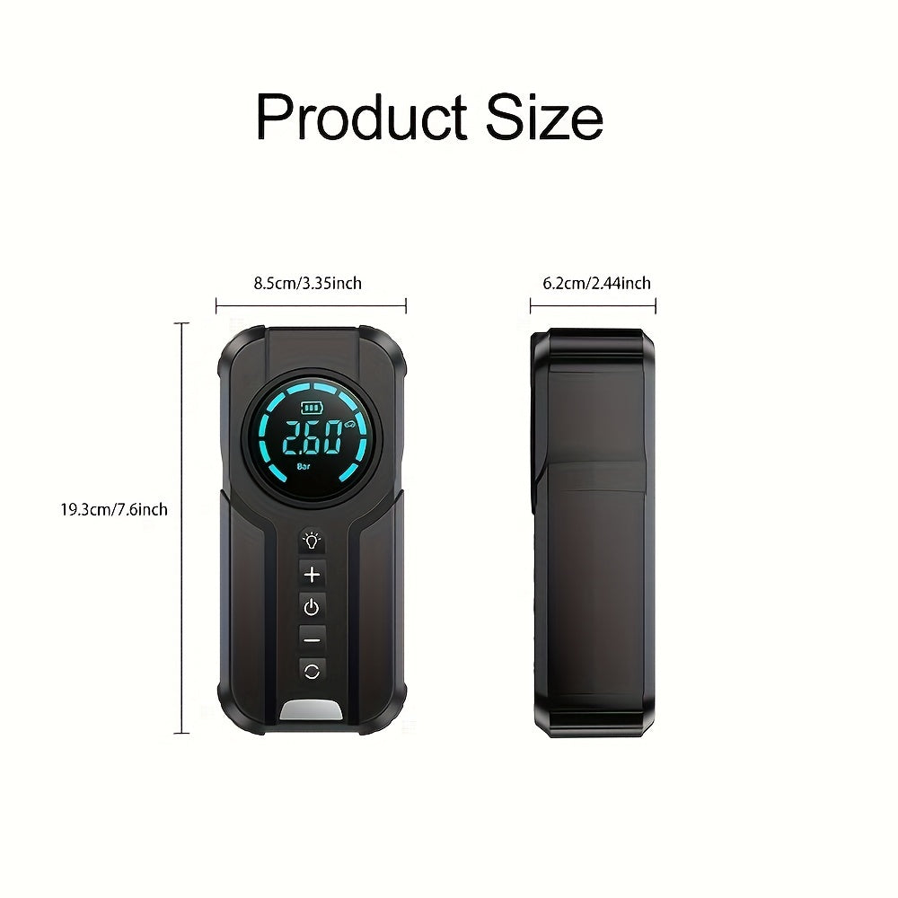 4-in-1 Car Jump Starter & Tire Inflator – Portable Battery Booster and Air Compressor for Cars