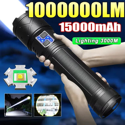 Ultra Bright Rechargeable LED Torch – Tactical Zoom Flashlight