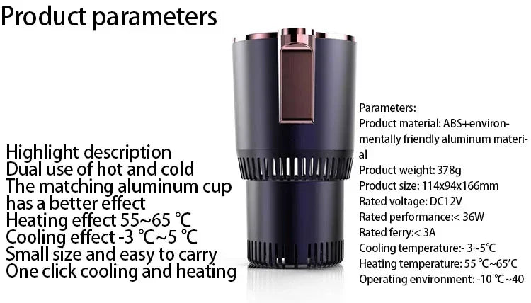 2-in-1 Car Cup Cooler & Warmer – Smart Temperature Control