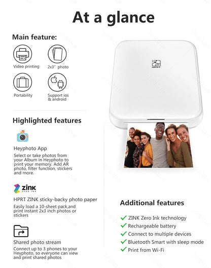 Portable Wireless Photo Printer
