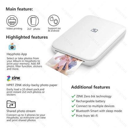 Portable Wireless Photo Printer