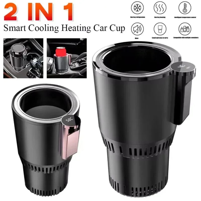 2-in-1 Car Cup Cooler & Warmer – Smart Temperature Control