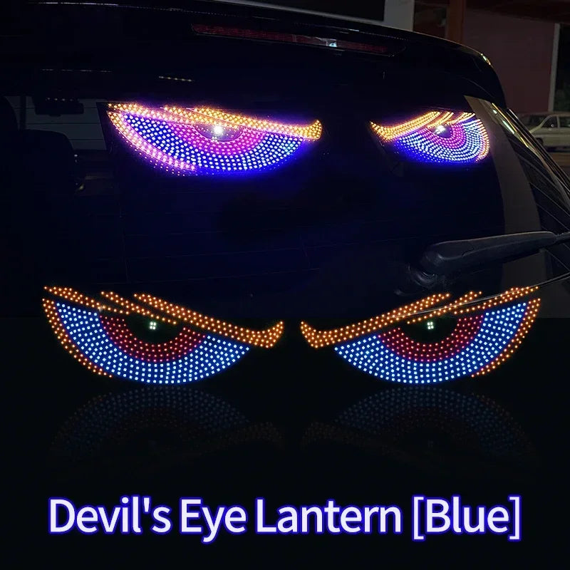 USB Devil Eyes LED Matrix Car Window Light