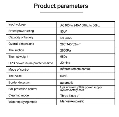 Smart Window Cleaning Robot with Dual-Side Spray & Remote Control