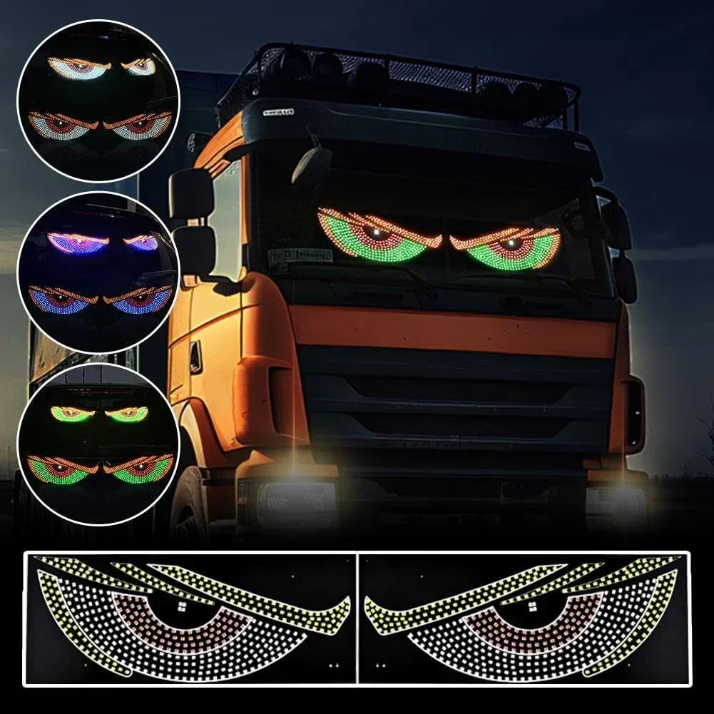 USB Devil Eyes LED Matrix Car Window Light