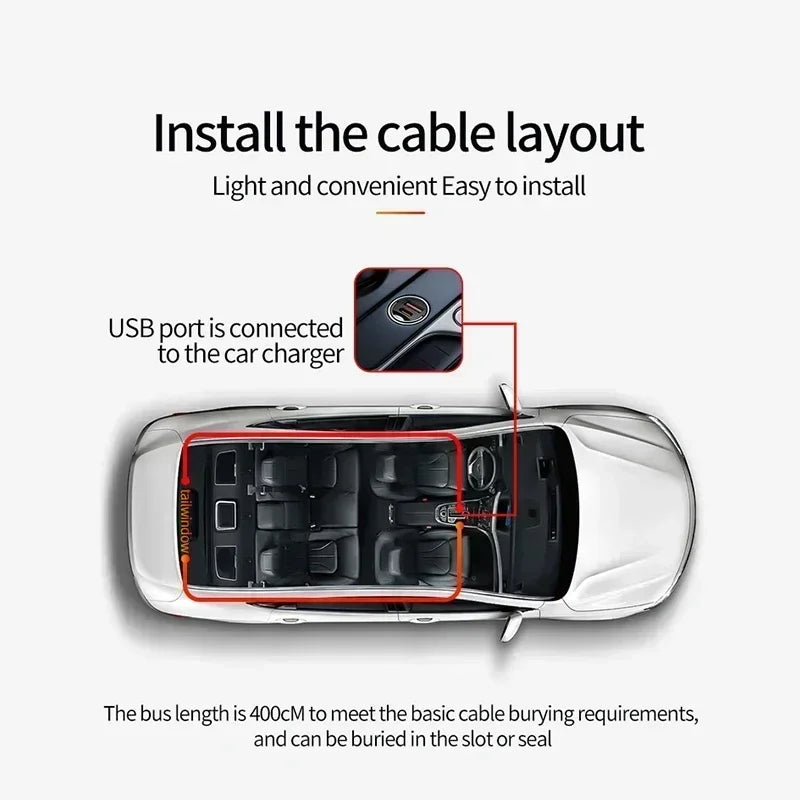 USB Devil Eyes LED Matrix Car Window Light