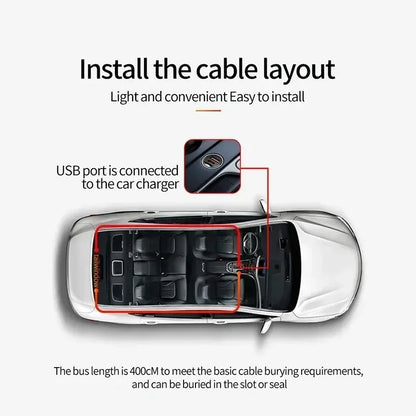 USB Devil Eyes LED Matrix Car Window Light