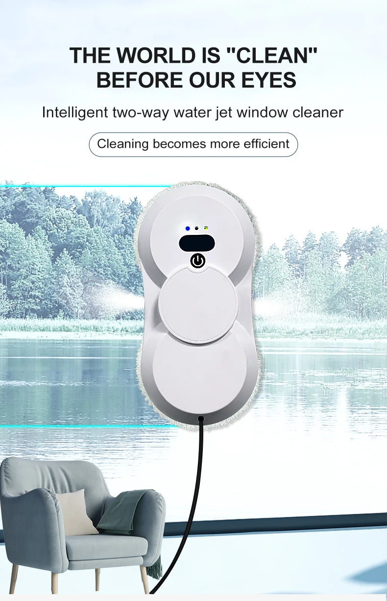 Smart Window Cleaning Robot with Dual-Side Spray & Remote Control