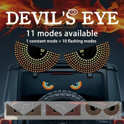 USB Devil Eyes LED Matrix Car Window Light