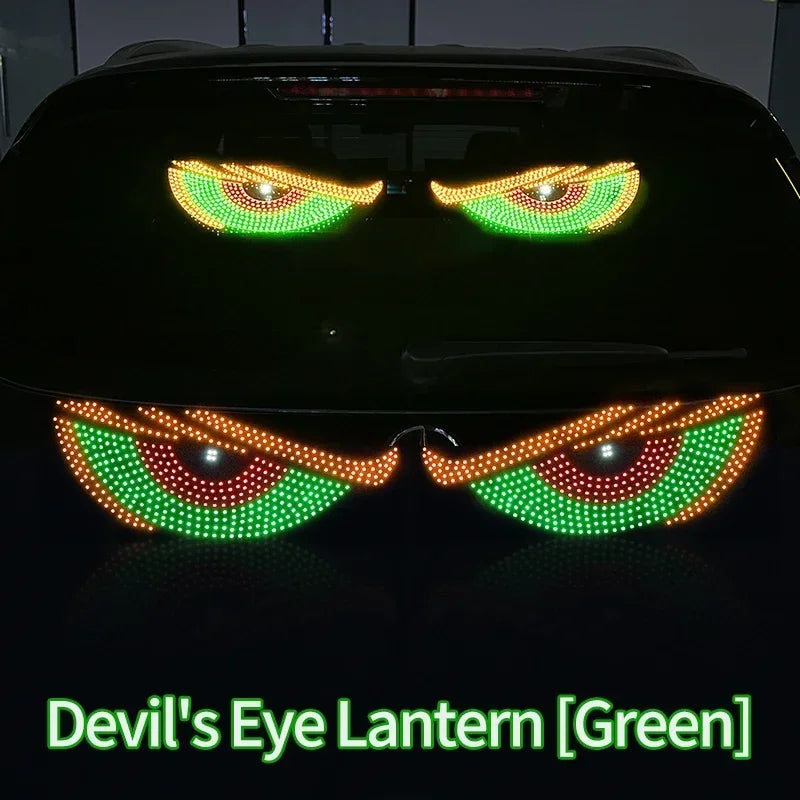 USB Devil Eyes LED Matrix Car Window Light