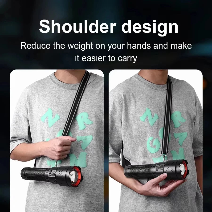 Ultra Bright Rechargeable LED Torch – Tactical Zoom Flashlight