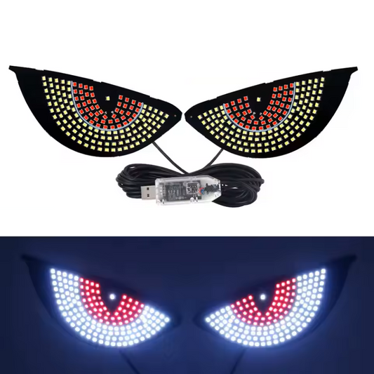 USB Devil Eyes LED Matrix Car Window Light